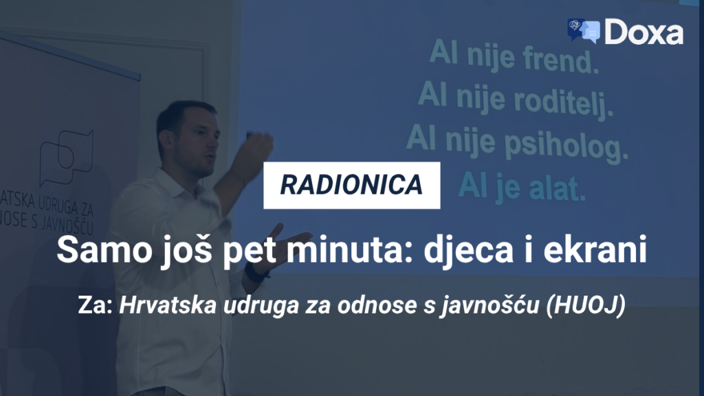 U suradnji s HUOJ-em održana radionica “Samo još pet minuta: djeca i ekrani”